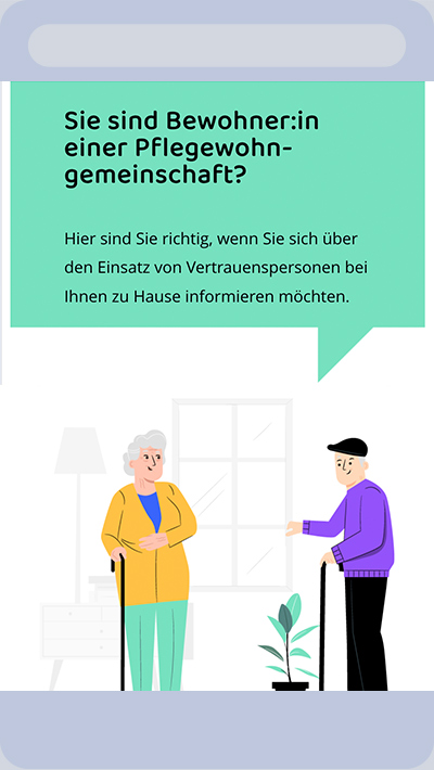 Abbildung einer Unterseite der Vertrauensstelle auf dem Handy