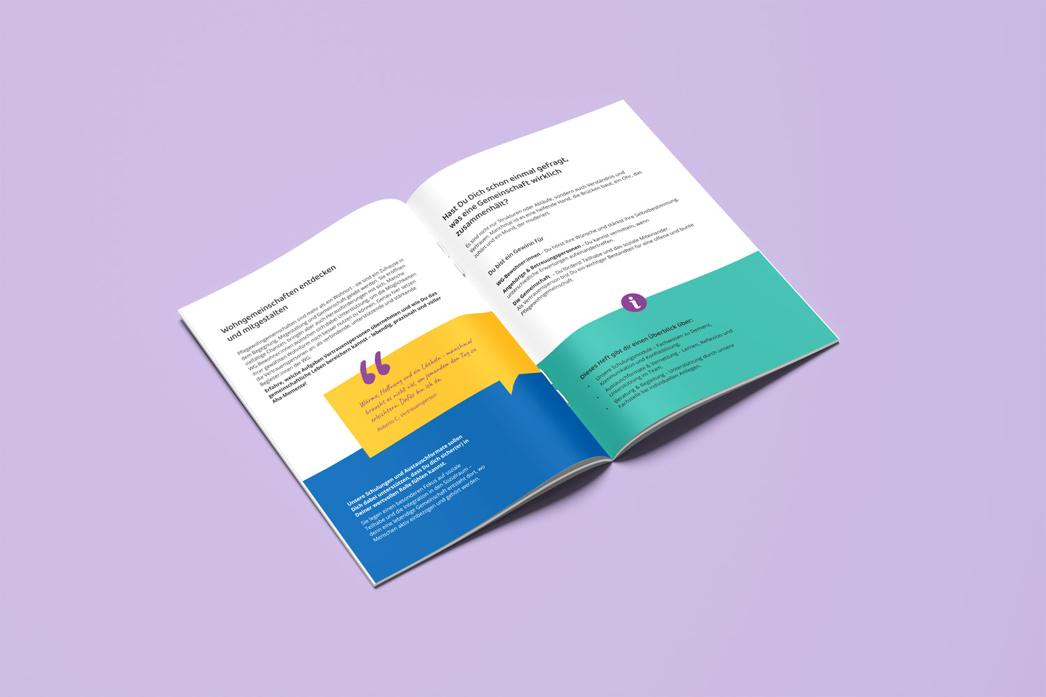 Beispielhafte Abbildung des Modulheftes im Innnenteil